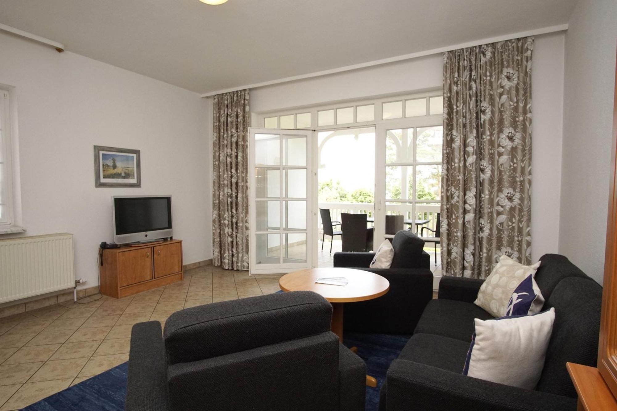 Aparthotel Ostsee Fewo 6 Balkon, Meerblick, Strand 宾茨 外观 照片