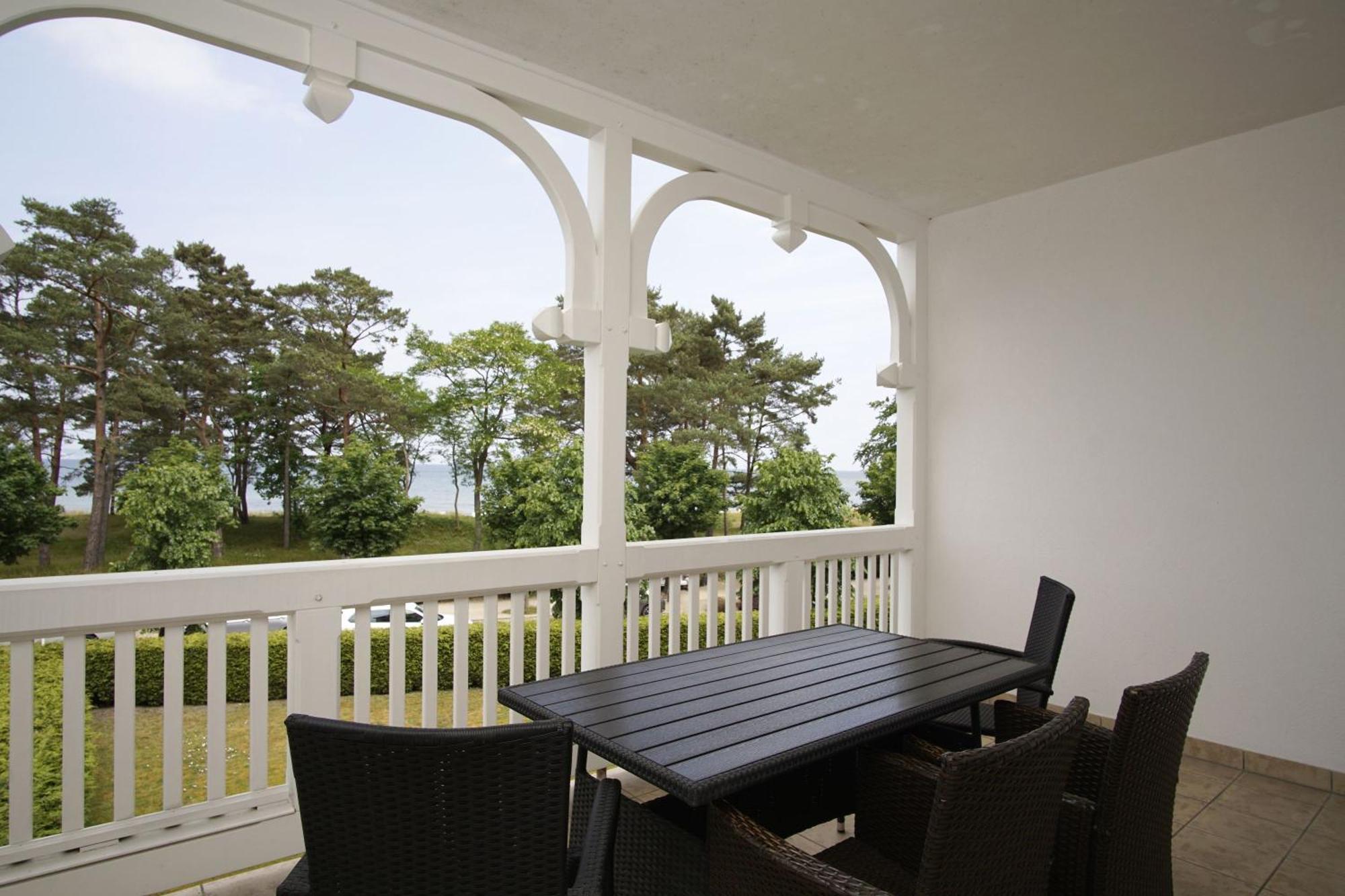 Aparthotel Ostsee Fewo 6 Balkon, Meerblick, Strand 宾茨 外观 照片