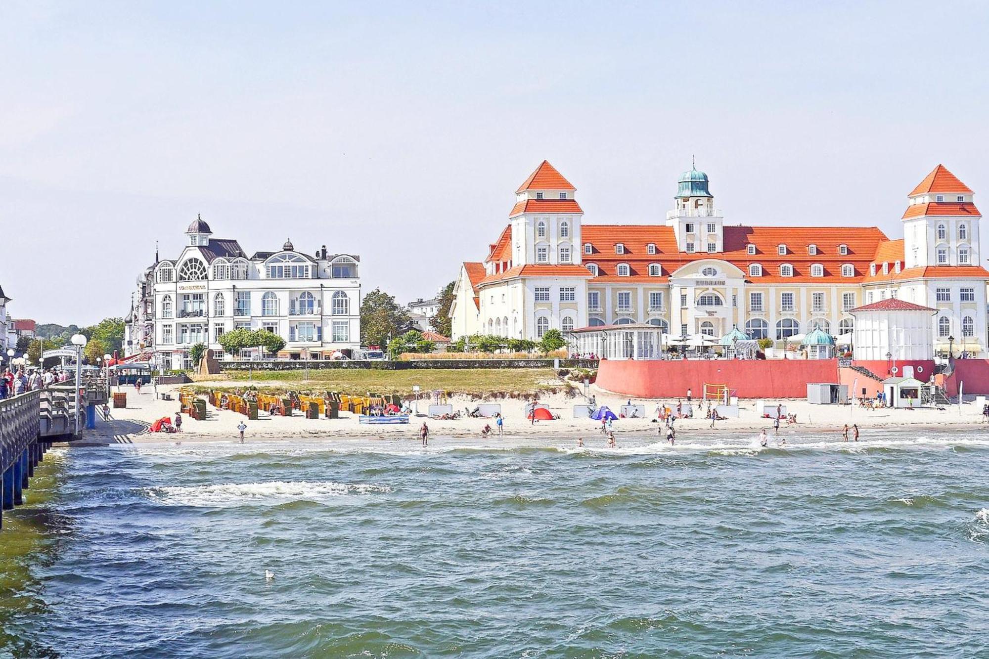 Aparthotel Ostsee Fewo 6 Balkon, Meerblick, Strand 宾茨 外观 照片